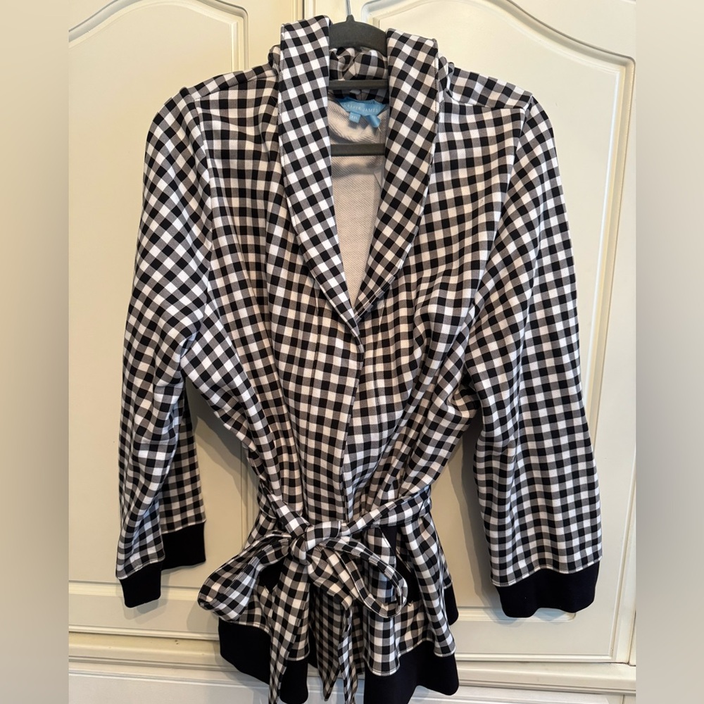 Draper James Black and White Checkered Garment